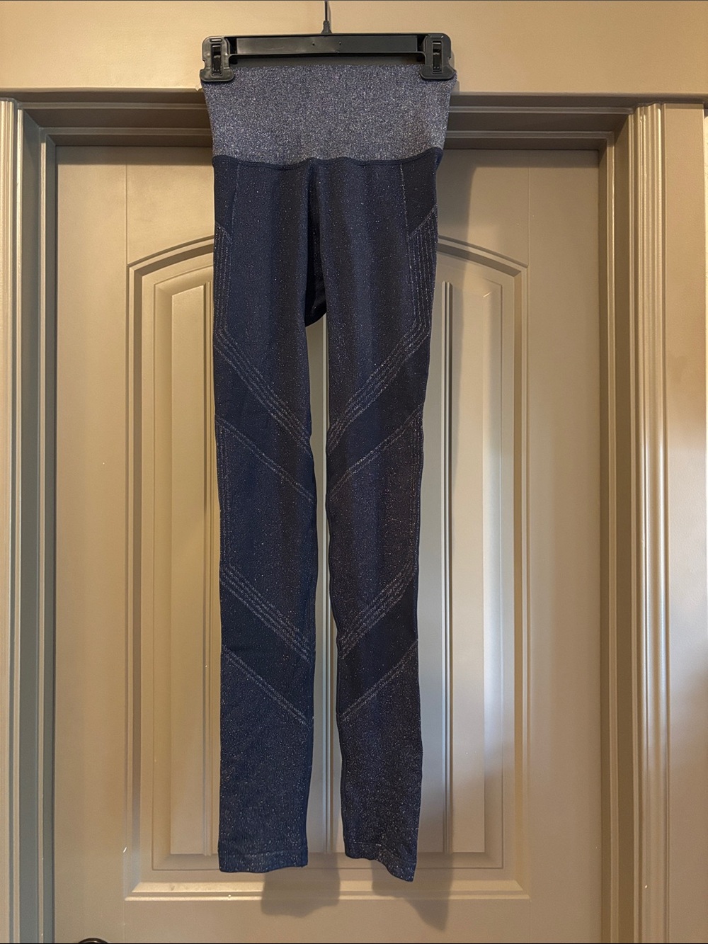 Athleta Navy Sparkle High-Waist Leggings